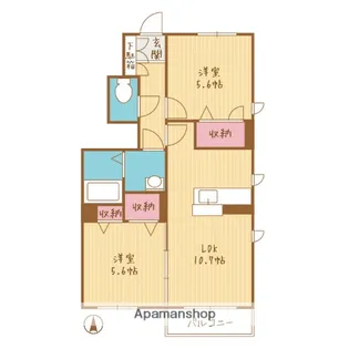 ヴィラ・フィオーレ【1階】の間取り