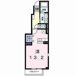 ヴァン・コリーヌB【1階】の間取り