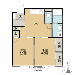 メゾンプラネット【1階】の間取り