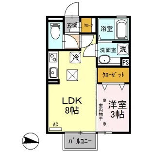 FLORAL NAKAJIMA Ⅱ【1階】の間取り