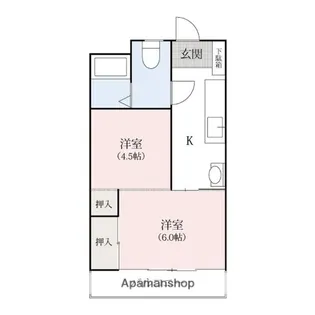 群馬県前橋市下小出町1丁目【アパート】の間取り