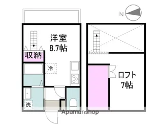 フェリーチェ北棟【101号室】の間取り