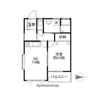 ハイツパル【2階】の間取り