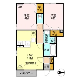 オペラハウス青柳 Ⅱ【1階】の間取り