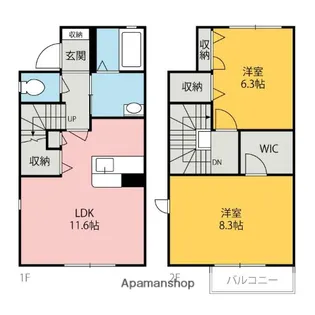 群馬県前橋市関根町2丁目【アパート】の間取り