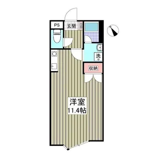 キュウブEX三俣【4階】の間取り