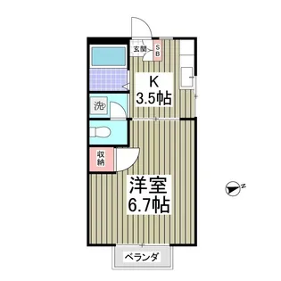 パステルハイツ【1階】の間取り