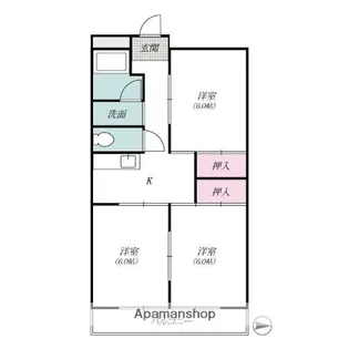 エステート宮島【4B号室】の間取り
