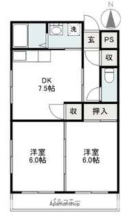 サンライズマンション【3階】の間取り