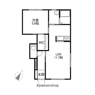 ラフィーネA・B【1階】の間取り