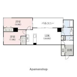 コア・シティOTEMON【4階】の間取り