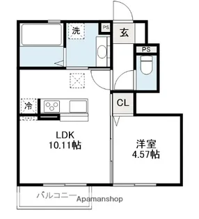 群馬県前橋市幸塚町【アパート】の間取り