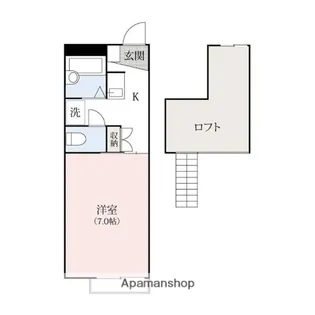 オーゴアパートメント【102号室】の間取り