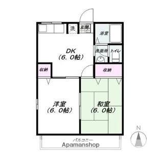 レトア縄文C【202号室】の間取り