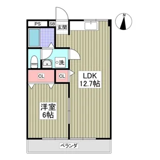 第二サンライフ大嶋【2階】の間取り