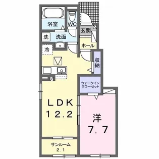 ヴィラ シルク Ⅰ【1階】の間取り