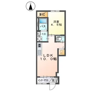 リノア ウエスト【1階】の間取り