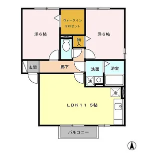 メゾンベール A【2階】の間取り