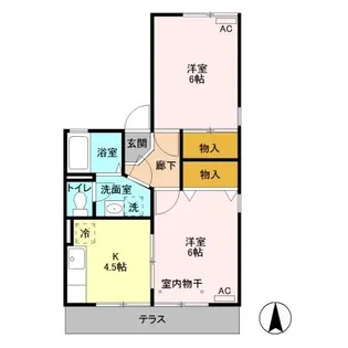 グラシア A【1階】の間取り