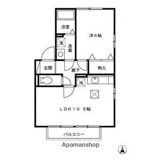 ドミール天川A棟【202号室】の間取り