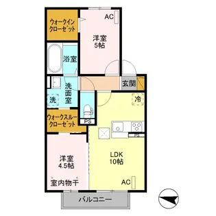 プレシャス渋川【1階】の間取り