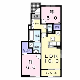 クリスタル パレス【1階】の間取り
