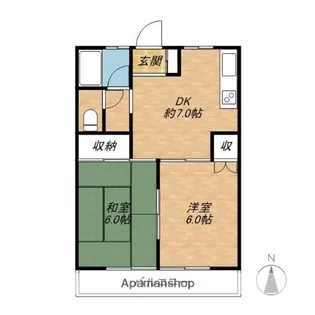 リバーサイド真塩【206号室】の間取り