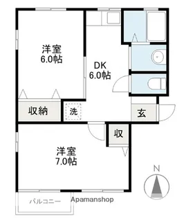 ハイツソファレC棟【101号室】の間取り