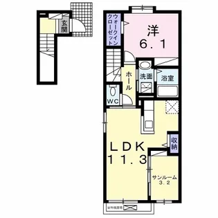 アーバンシティ Ⅱ【2階】の間取り