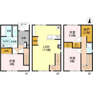 群馬県渋川市行幸田【テラスハウス】の間取り