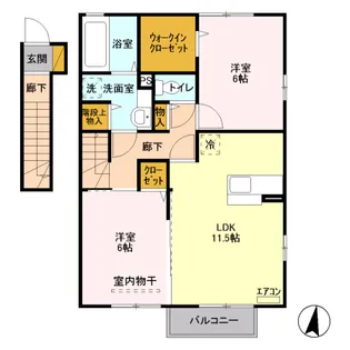 ウィステリア【2階】の間取り
