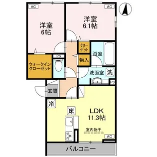 EIJU HOUSE II【1階】の間取り