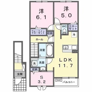 グレイスパークⅡ【2階】の間取り