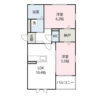 ライラックハイム【1階】の間取り