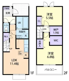 サニーテラス A【2階】の間取り