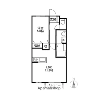 ゴールドベルク【1階】の間取り