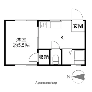 群馬県前橋市北代田町【アパート】の間取り