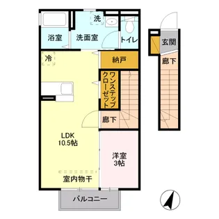 セプトガーデン大渡町【2階】の間取り