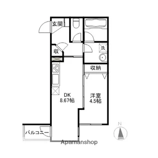 あさひレジデンス表町【1階】の間取り