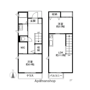 群馬県前橋市若宮町4丁目【アパート】の間取り