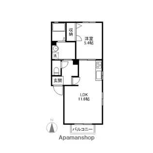 サマンサA・B【1階】の間取り