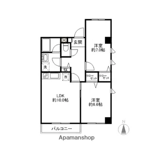 千代田シティハウス【6階】の間取り