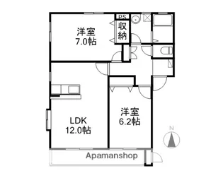 群馬県前橋市総社町高井【アパート】の間取り