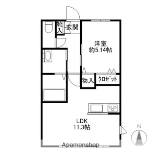 ローザフィオーレ【1階】の間取り