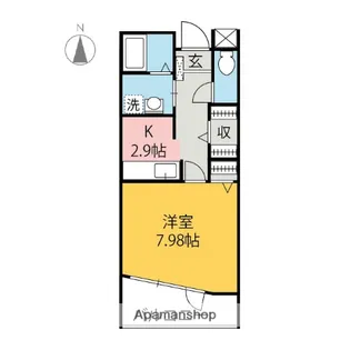 シティヒルズ【103号室】の間取り