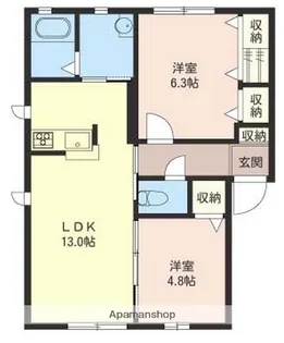 スイートA【1階】の間取り
