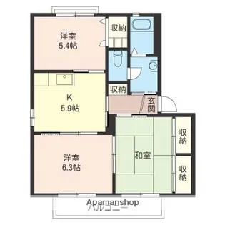 セラビィB【201号室】の間取り