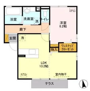エルハーベン【107号室】の間取り