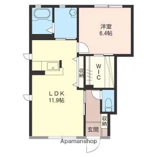 ロンサールA【101号室】の間取り