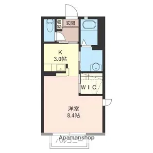 グランパルテールC【102号室】の間取り